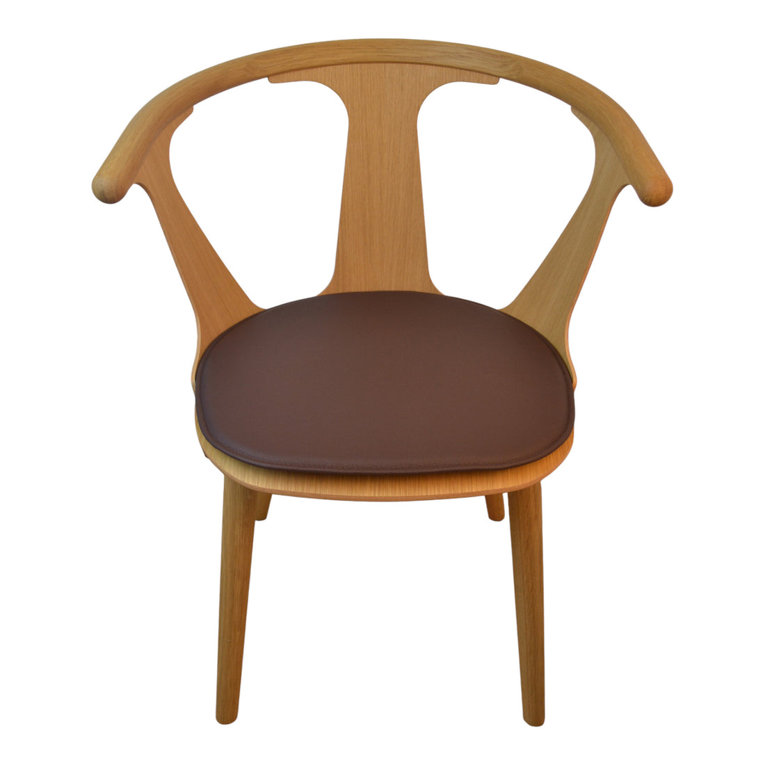 Lyxkudde till & tradition SK1 mellan stolen i - mörkbrunt läder