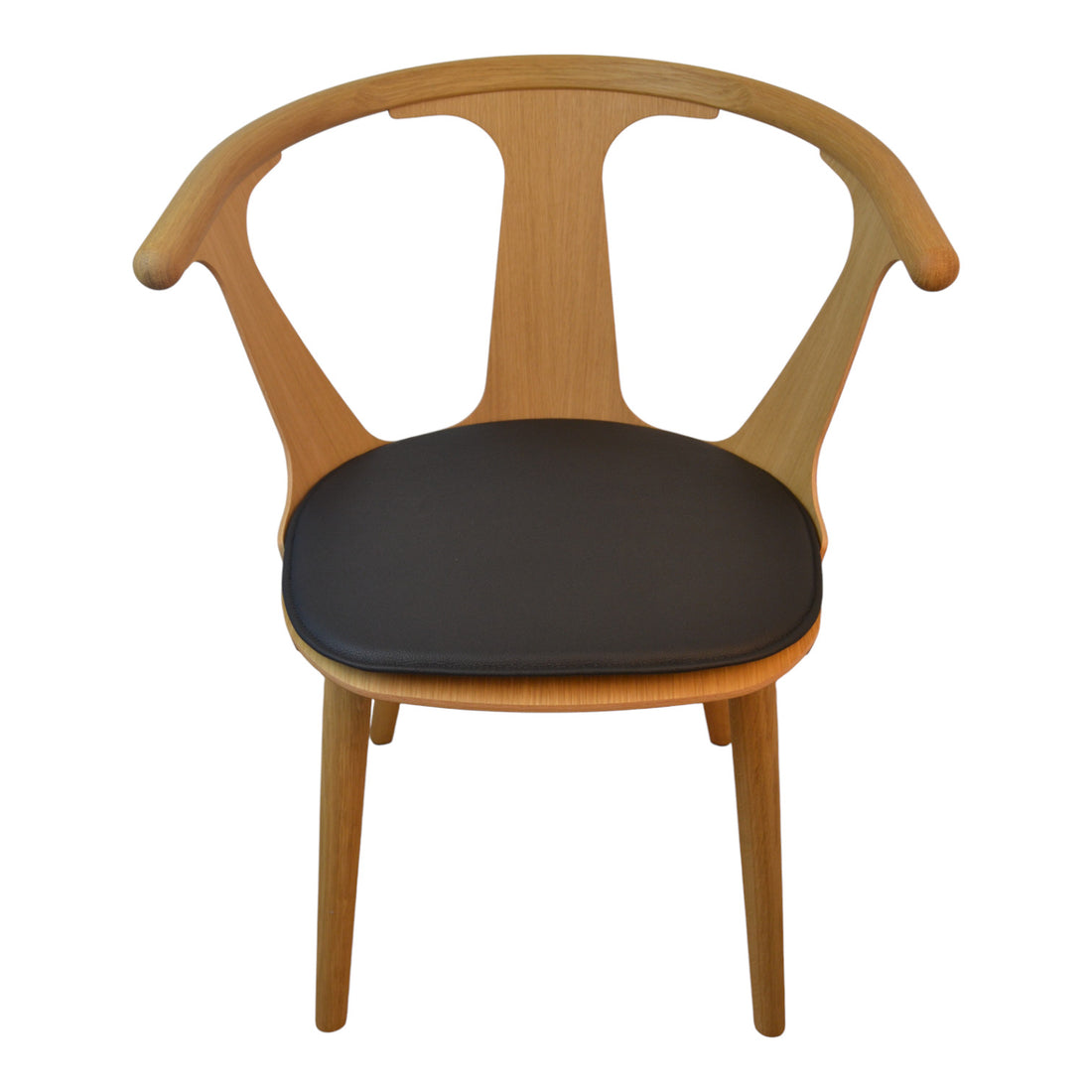 Lyxkudde till & tradition SK1 mellan stolen i - svart läder