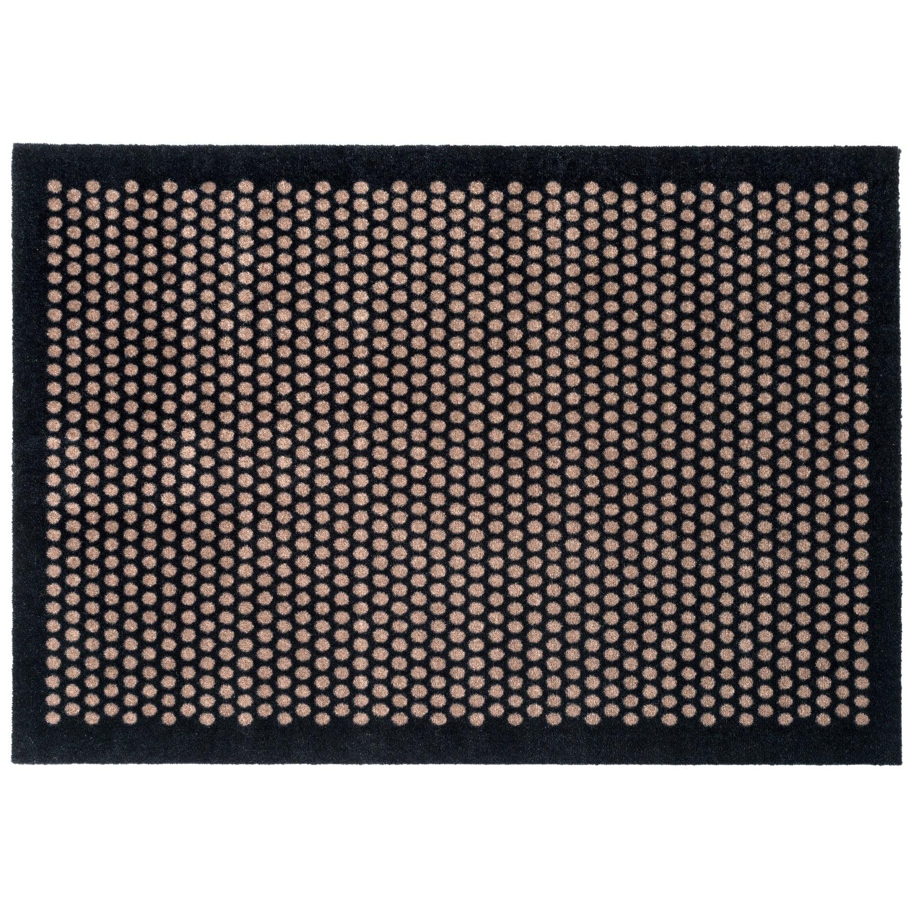 Golvmatta 90 x 130 cm - dot/svart sand