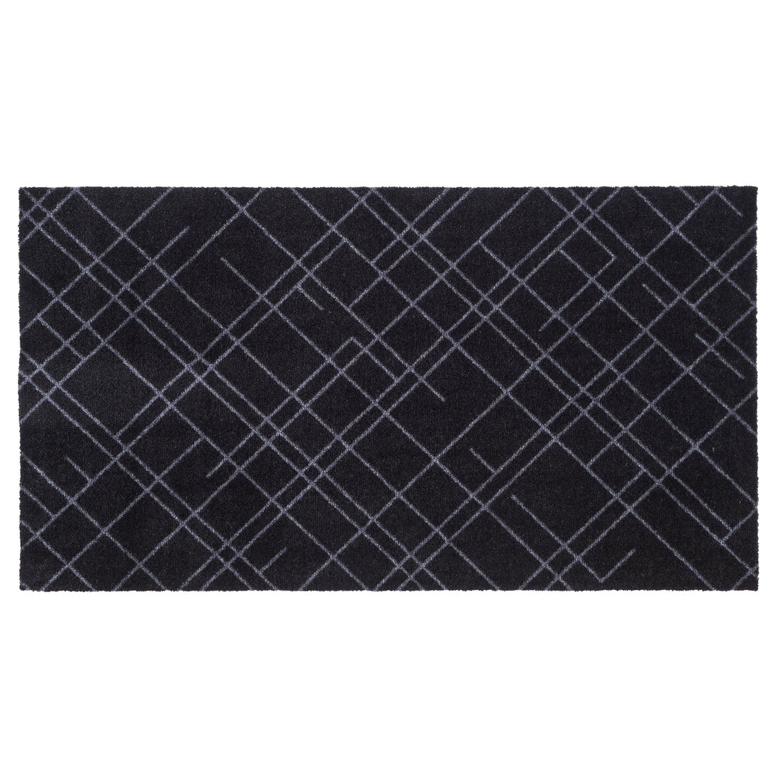 Golvmatta 67 x 120 cm - linjer/svart grå