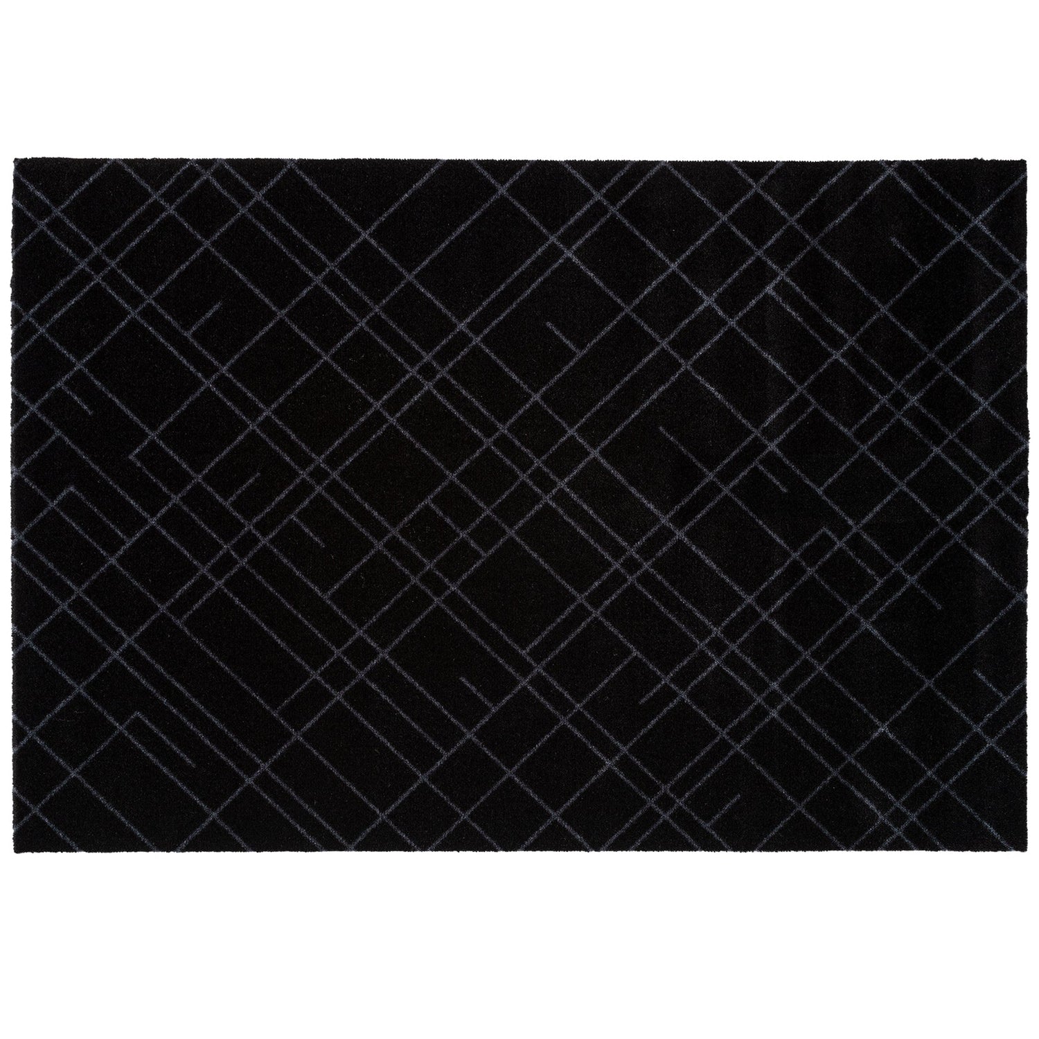 GULVMÅTTE 90 X 130 CM - LINES/BLACK GREY - Tica Copenhagen - DesignGaragen.dk