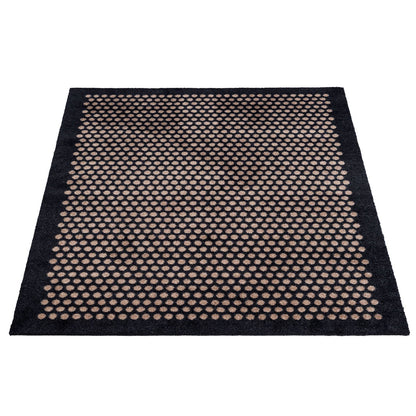 Golvmatta 90 x 130 cm - dot/svart sand