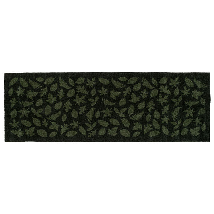 Golvmatta 67 x 200 cm - blad/mörkgrön