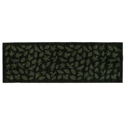 Golvmatta 67 x 200 cm - blad/mörkgrön