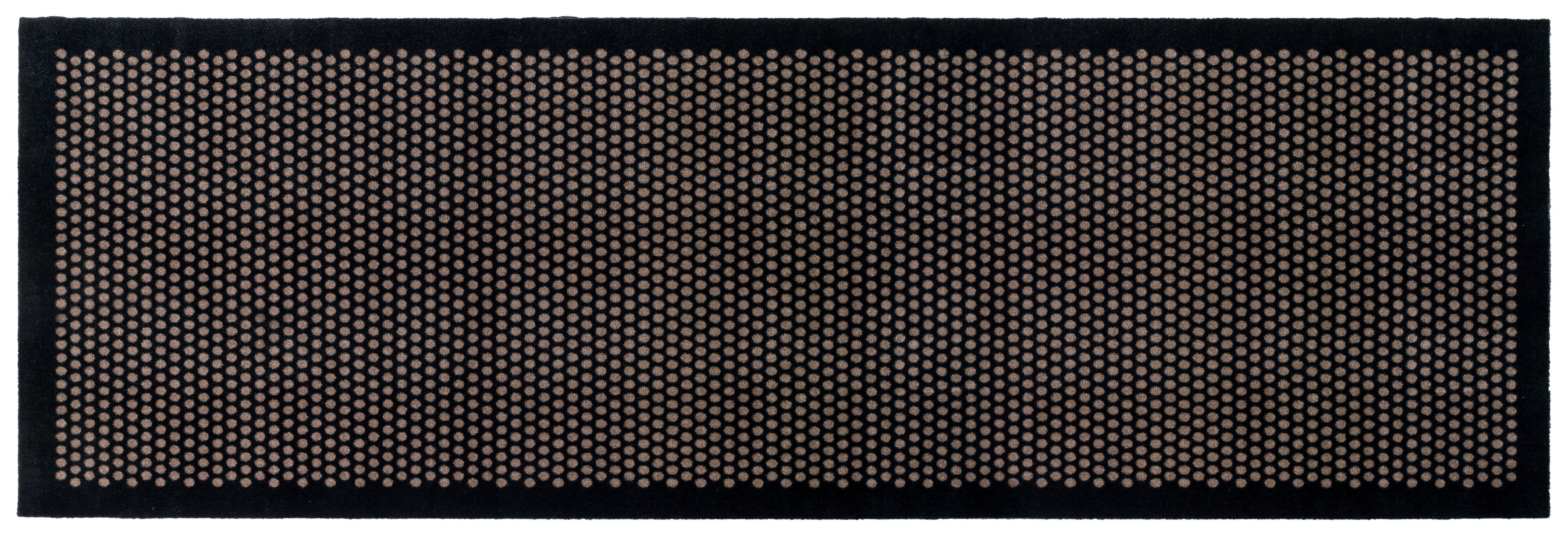 Golvmatta 100 x 300 cm - dot/svart sand