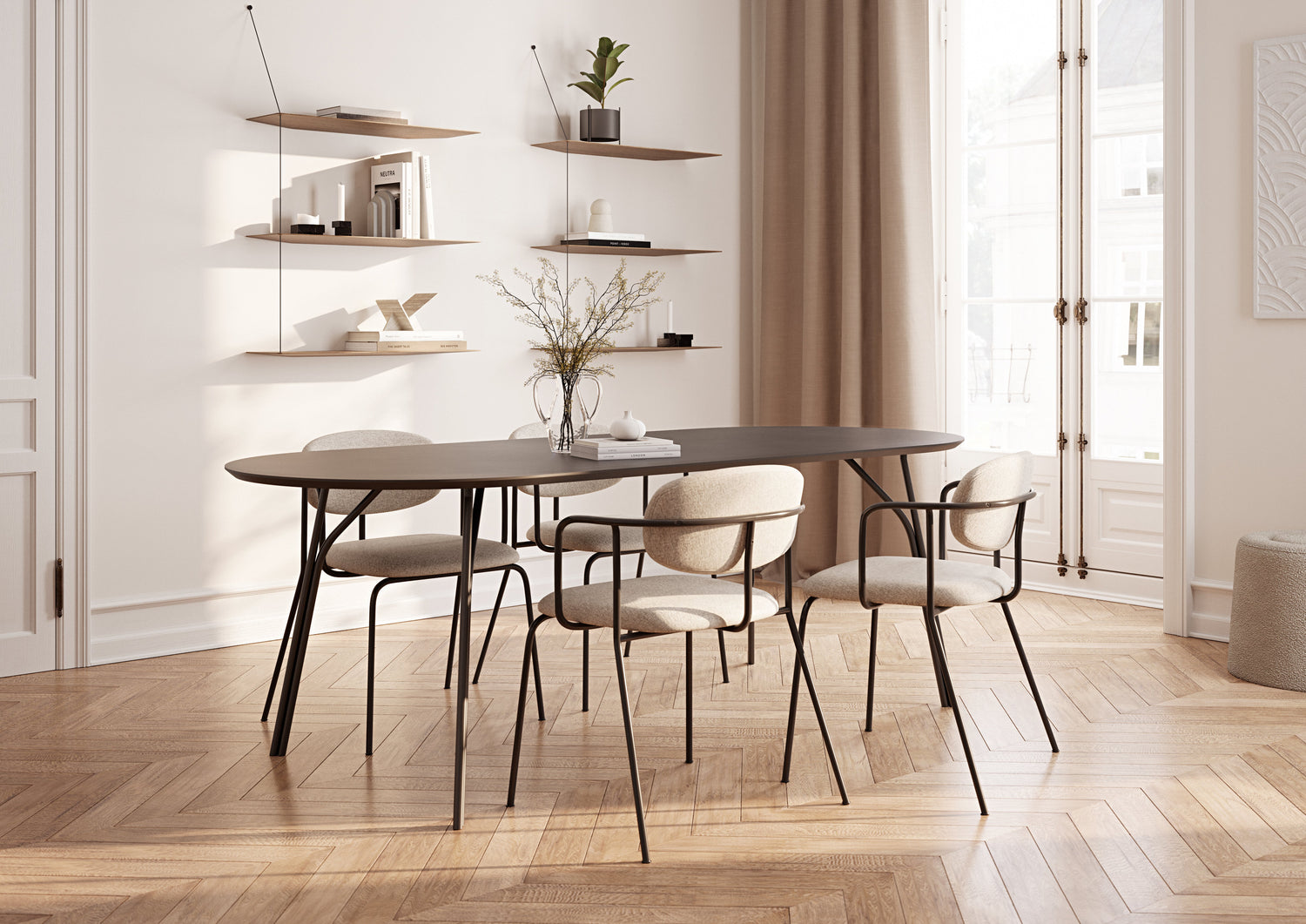 Tree Matbord (220 cm) - Svart/Svart