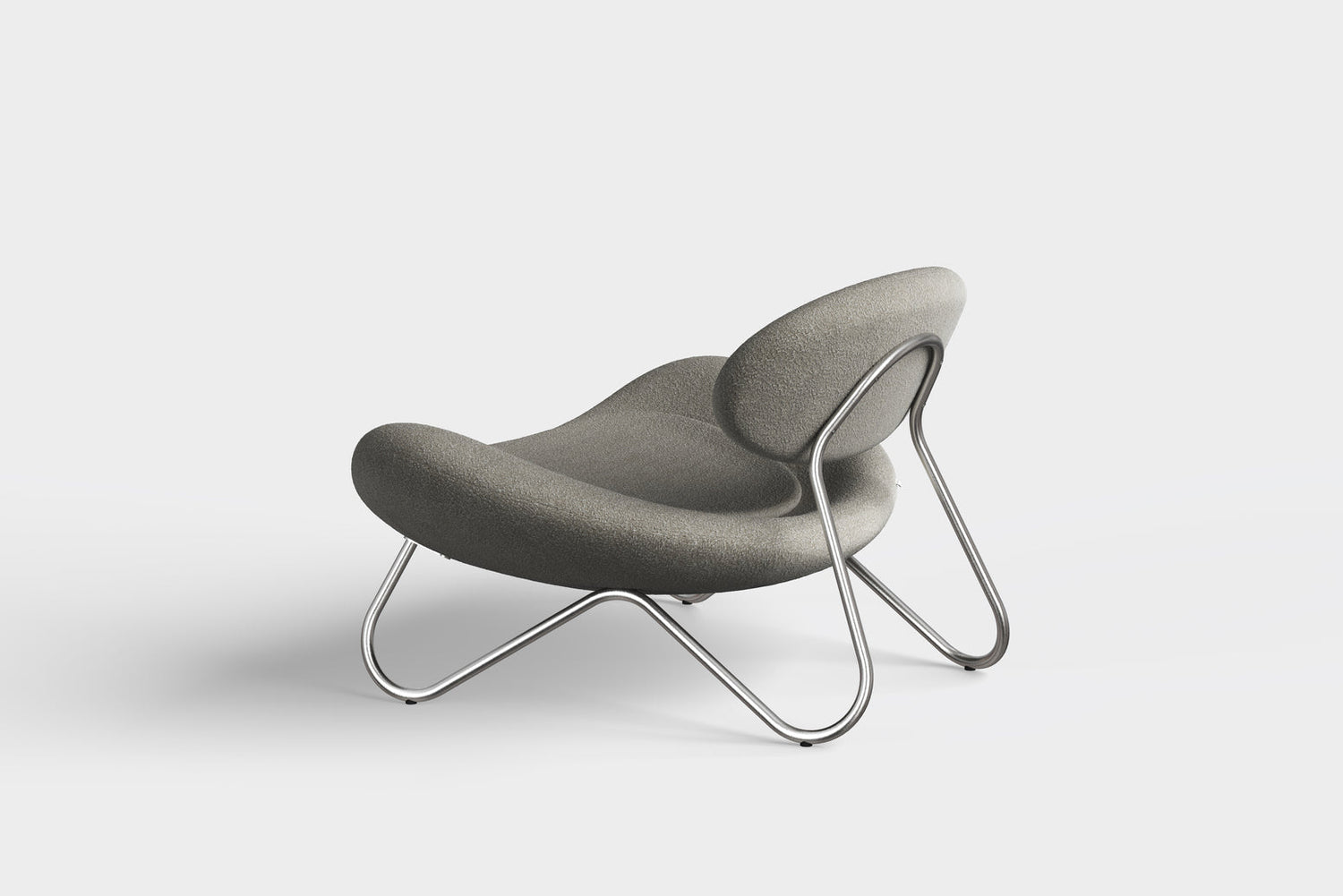 Meadow Lounge Chair - Varmgrå/borstad stål