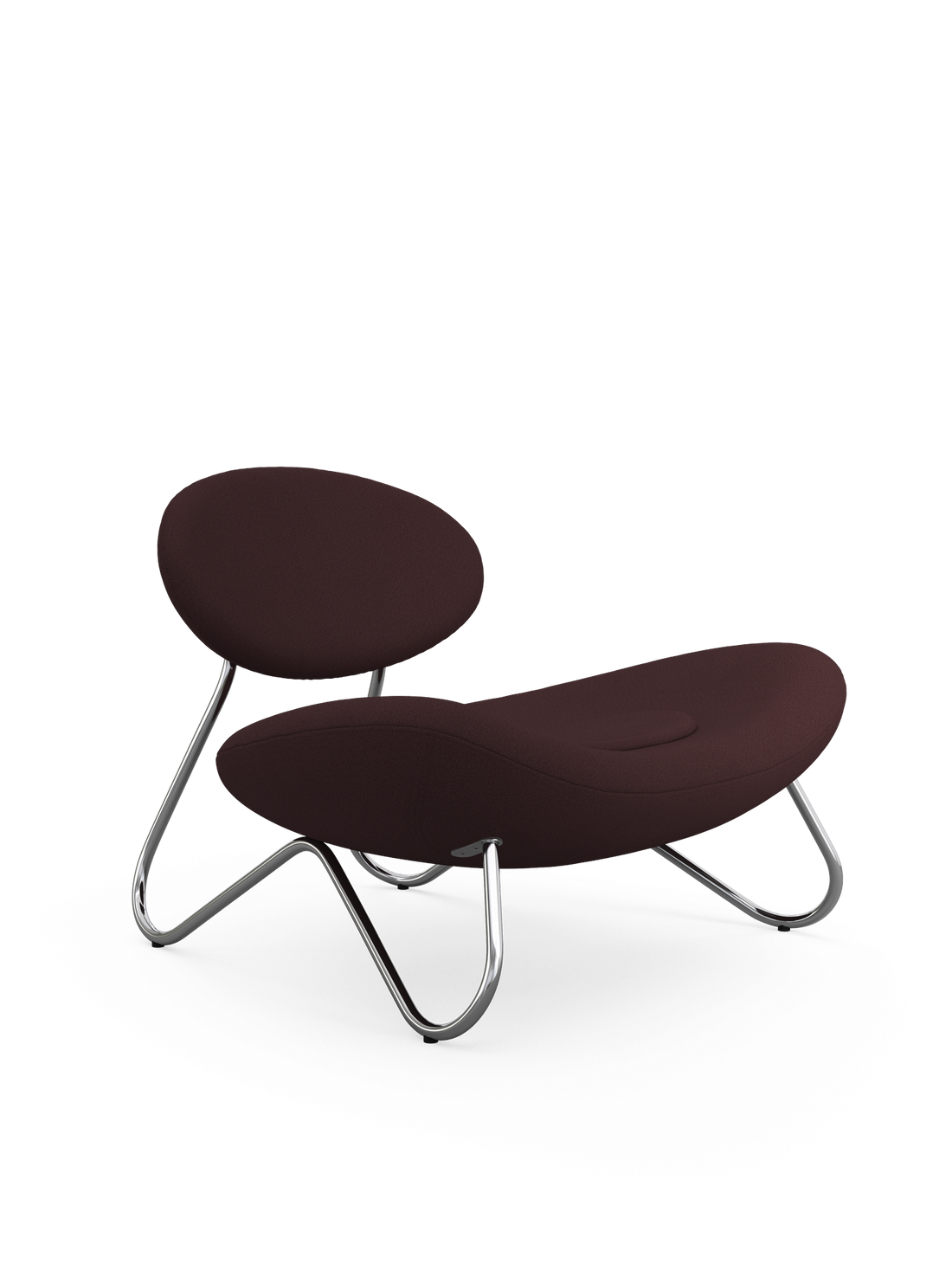 Meadow Lounge Chair - Bordeaux/borstad stål