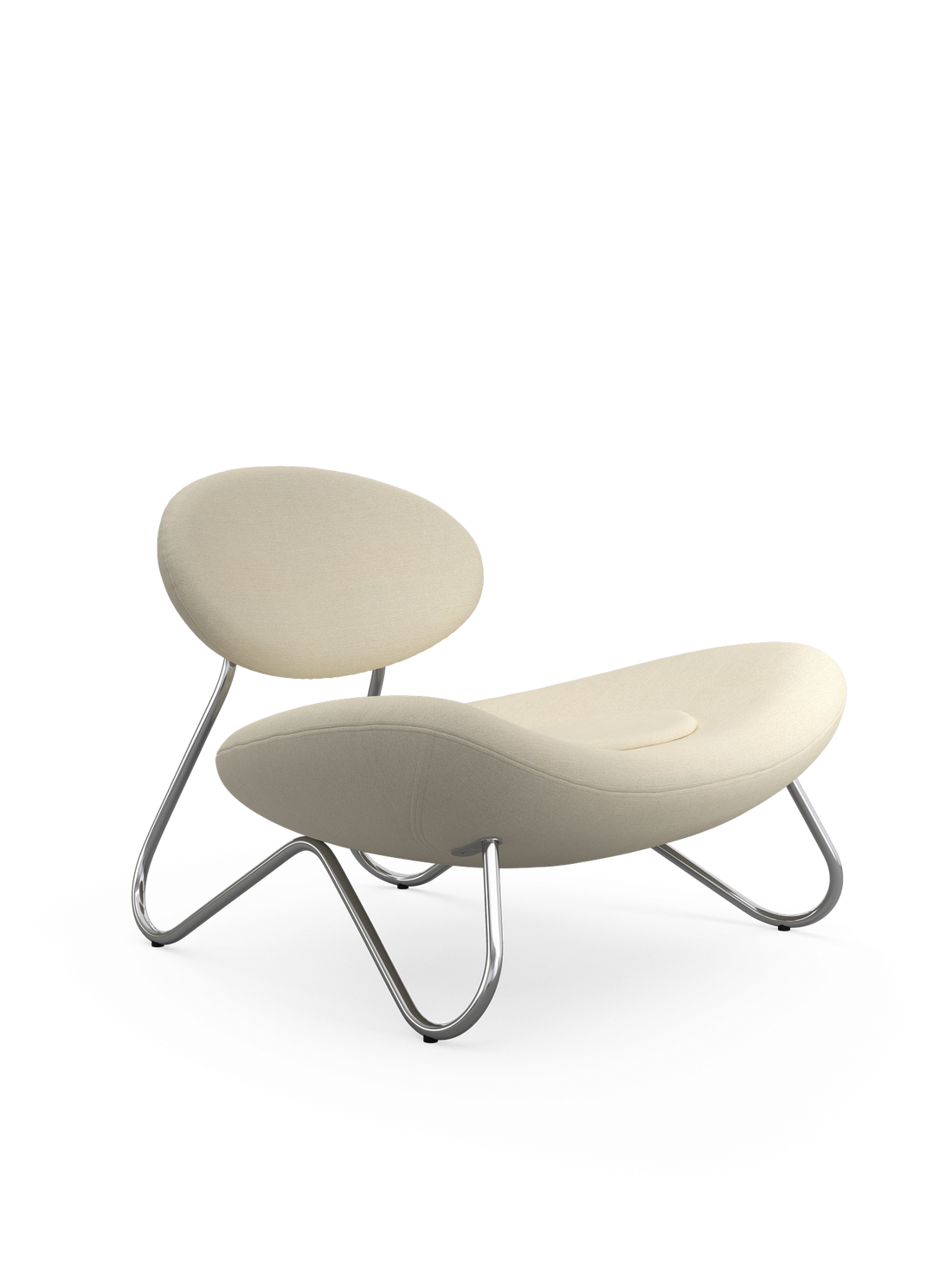 Meadow Lounge Chair - Vit/Krom