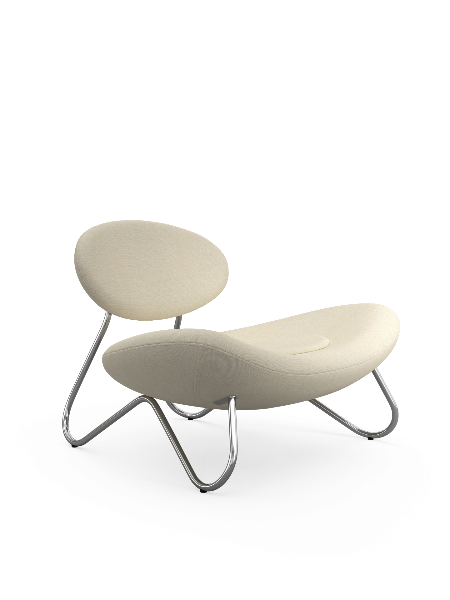 Meadow Lounge Chair - Vit/Krom