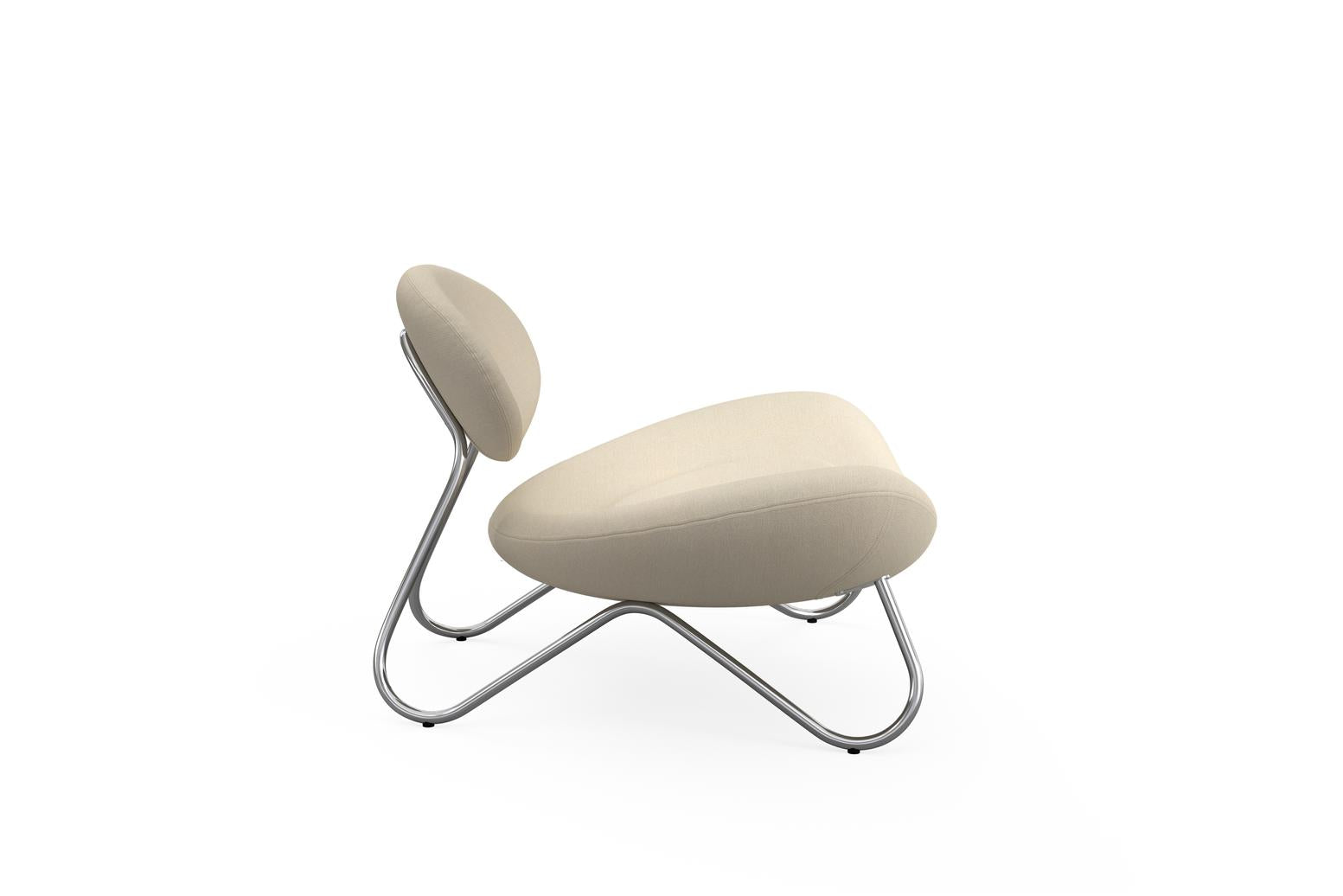 Meadow Lounge Chair - Vit/Krom