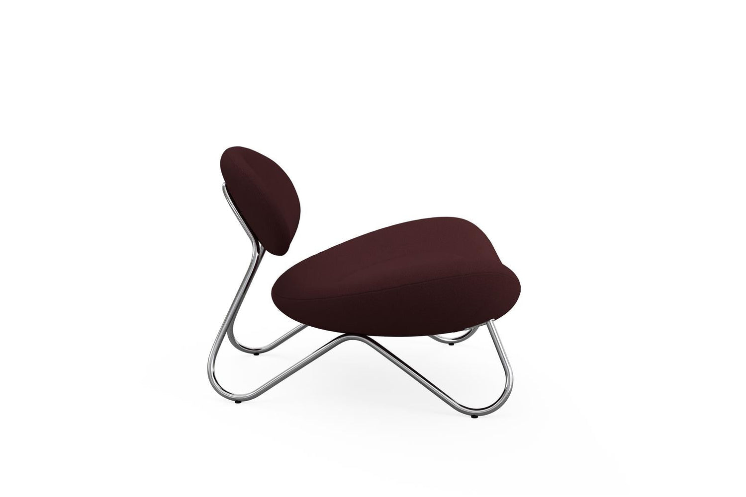 Meadow Lounge Chair - Bordeaux/borstad stål