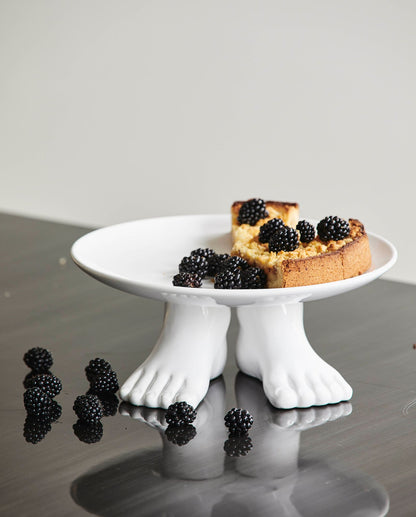 Cicely Cake Dish in Ceramics - Ø29,5 cm - vit