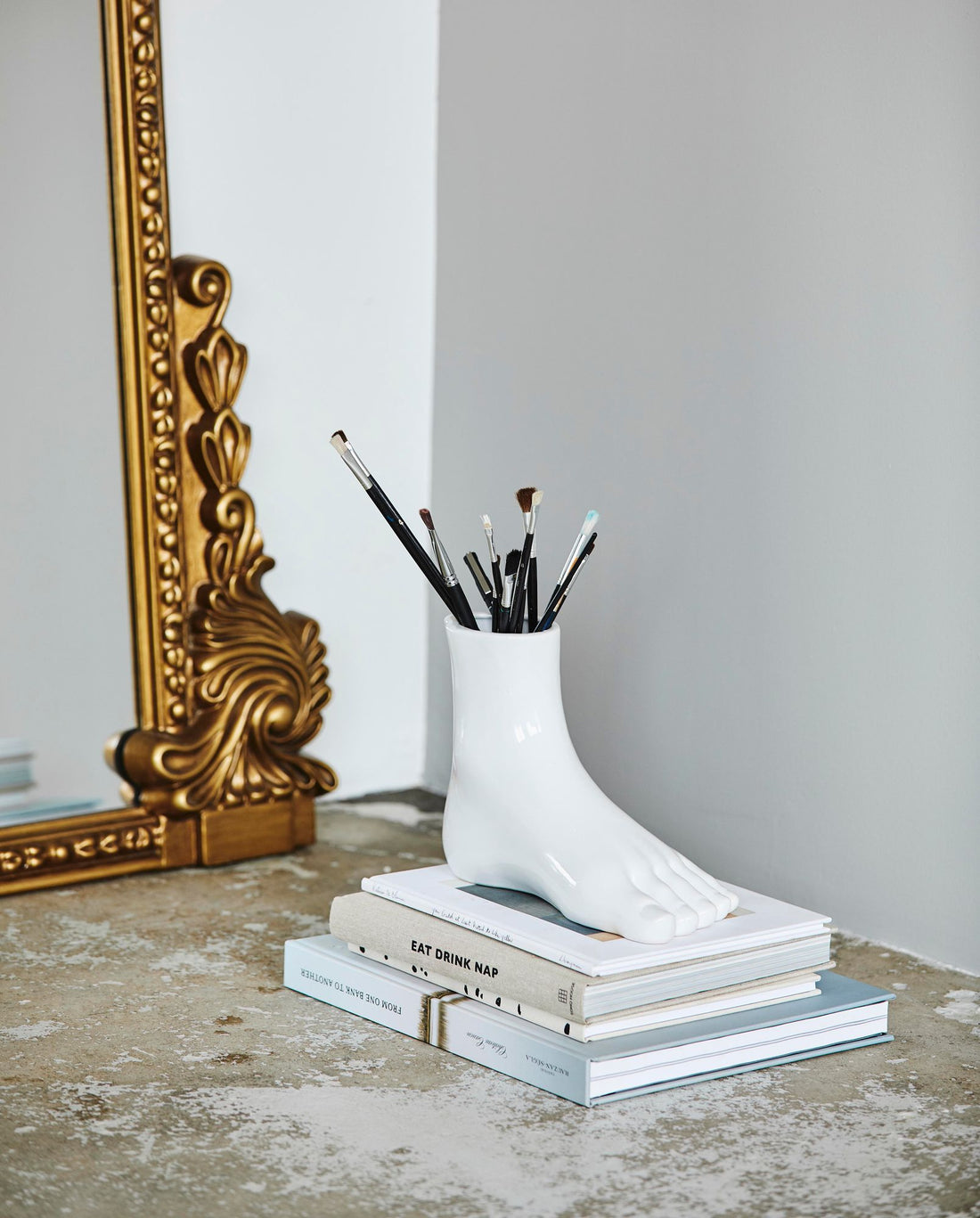 Aruba Vase in Ceramics - H19,5 cm - vit