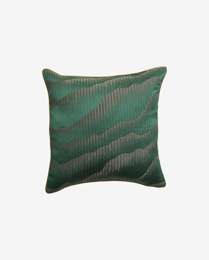Avior kuddeöverdrag i satin - 45x45 - mörkgrön