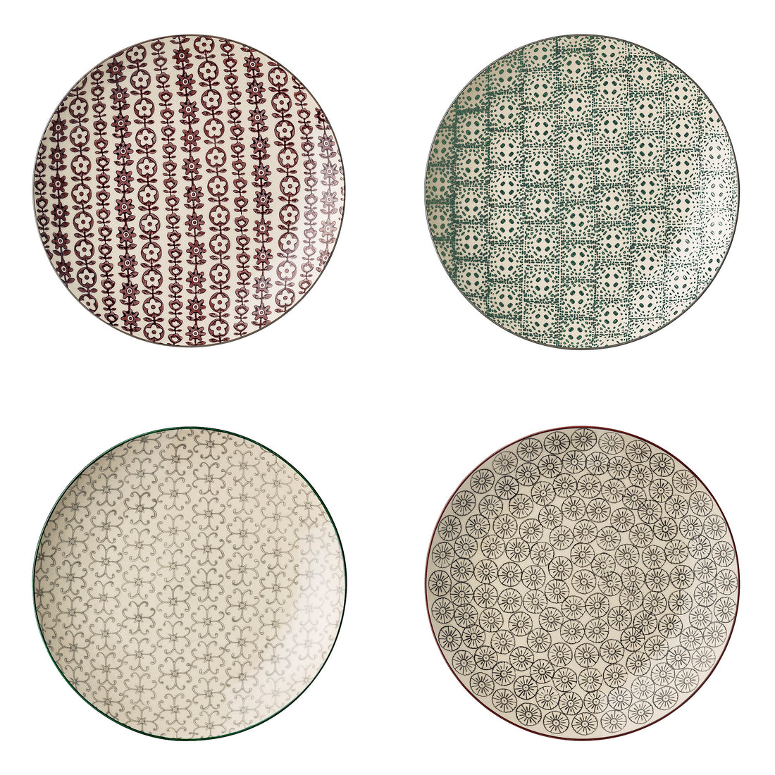 Karine Plate, Green, Stoneware
