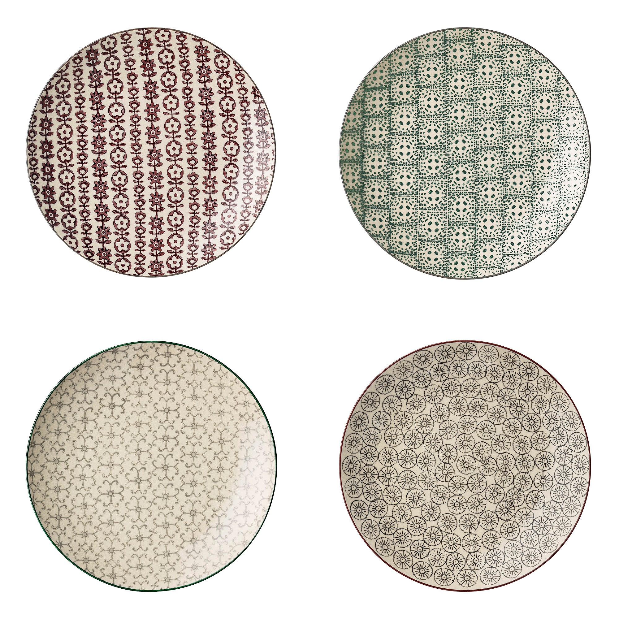Karine Plate, Green, Stoneware