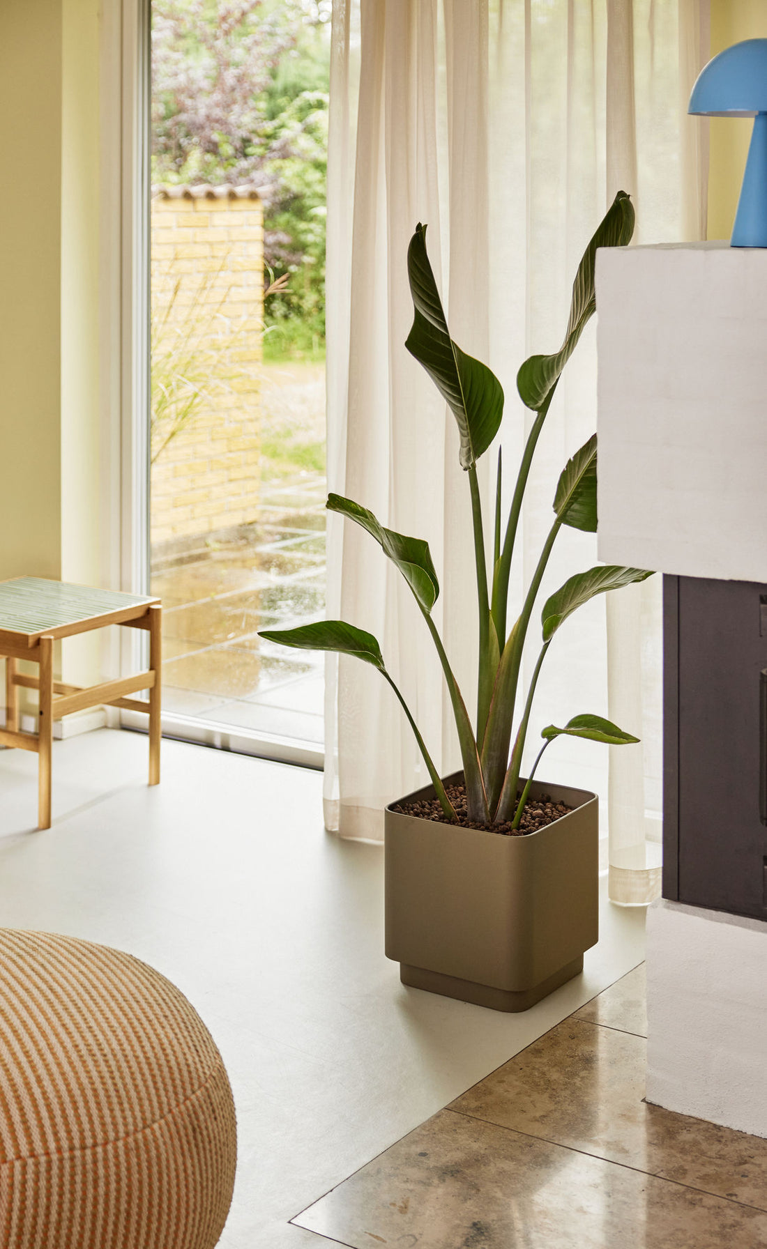 Hübsch Cube Potte Brown (uppsättning av 2)