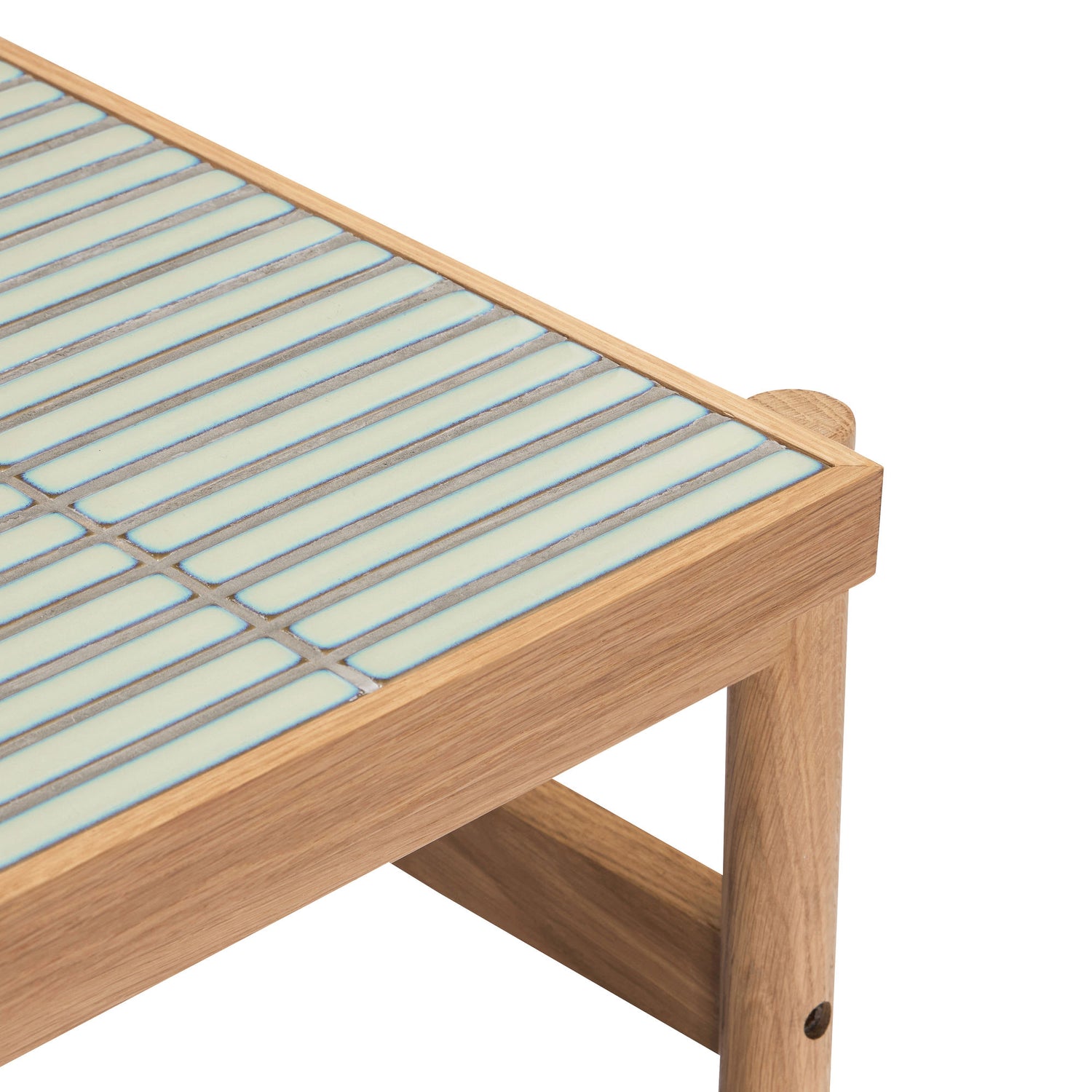 Kakel Soffbord Mint/Naturlig - 61x66xh44cm