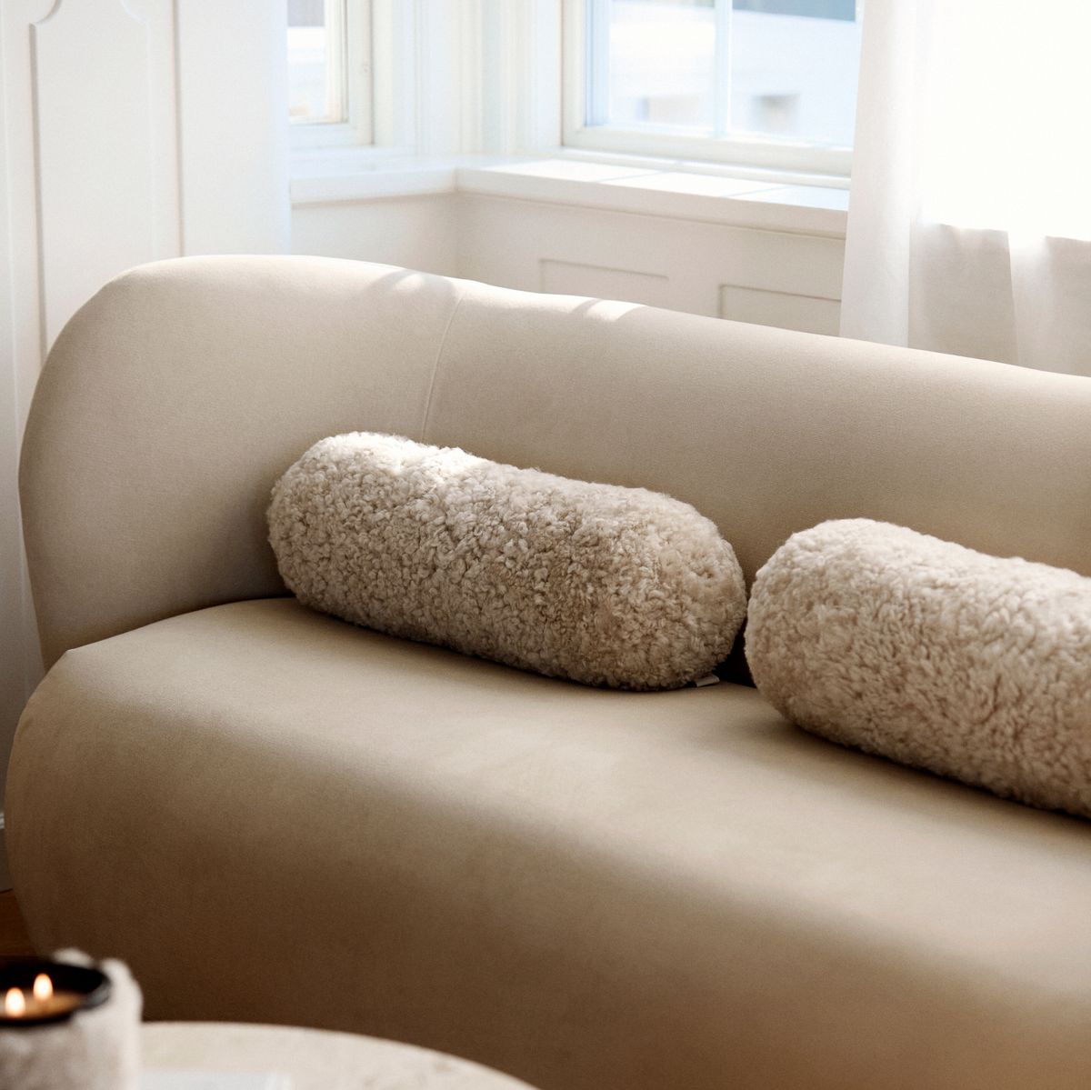 Bolsterkudde | Korthårig | Nya Zeeland | Ø20xL52 cm