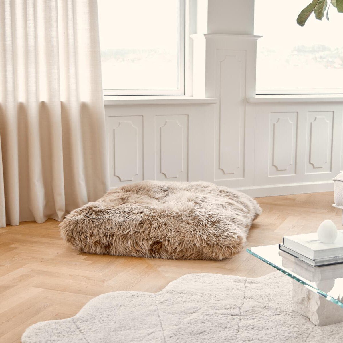 Maxi Float kudde | Långhårig | Nya Zeeland | Dubbelsidig | 90x90 cm