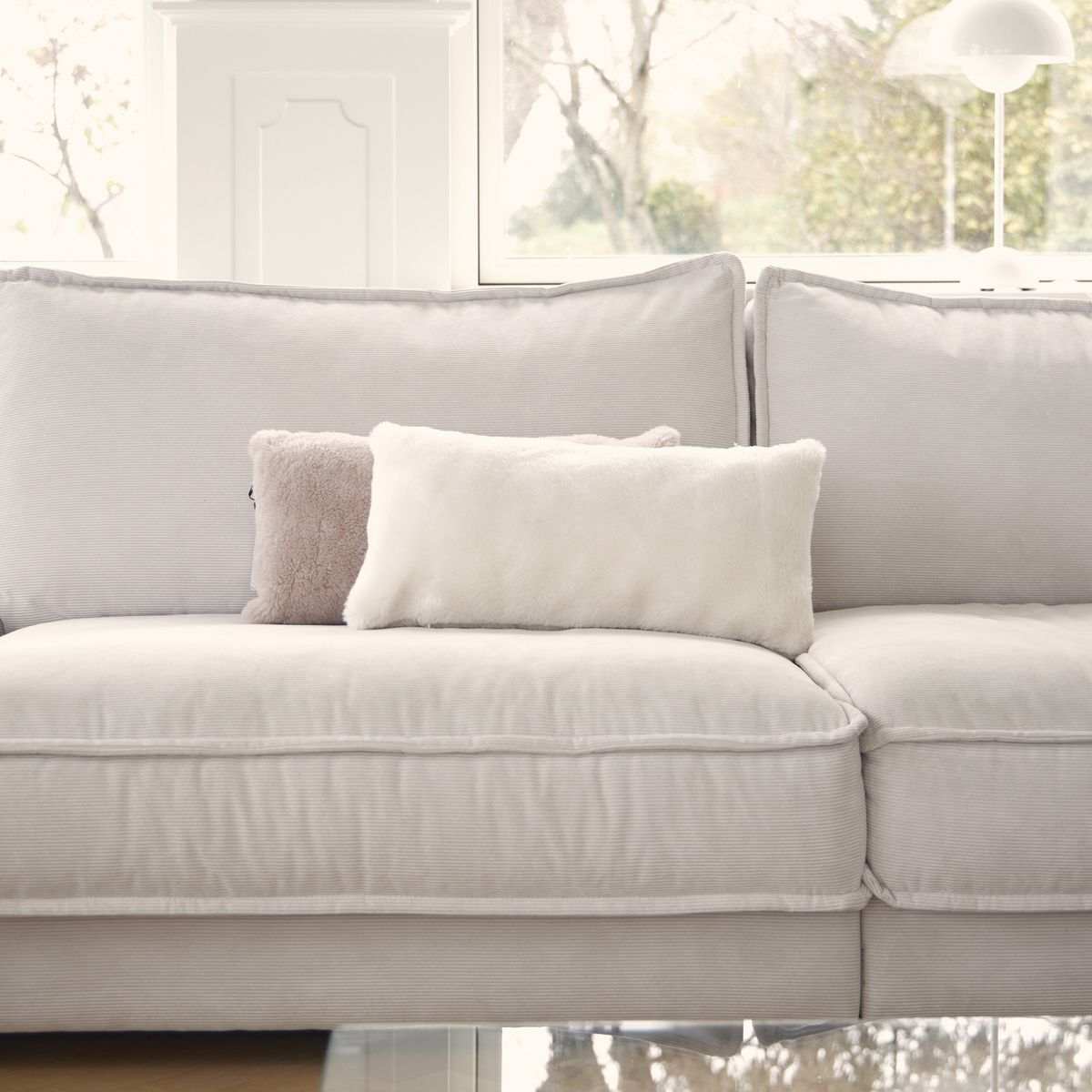 Lammskinnskudde | Mockasin | Dubbelsidig | 28x56 cm