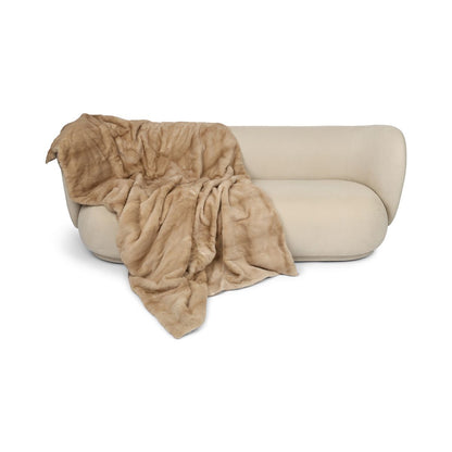 Minkpläd | Baksidan av kashmir | Palomino | 120x220 cm