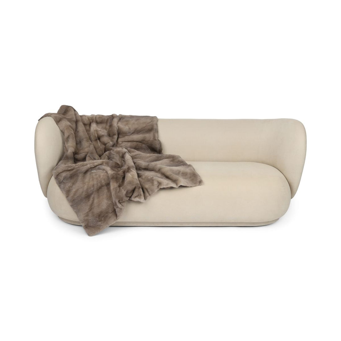 Minkpläd | Baksidan av kashmir | Silverblå | 120x136 cm