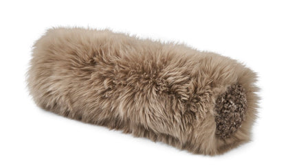 Bolster kudde | Långt och kort hår | Nya Zeeland Lambskin | D20xl52 cm