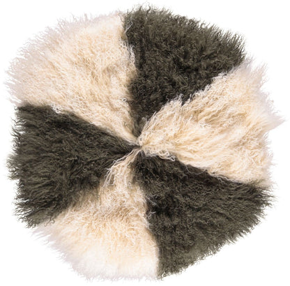 Lammskinnskudde | Lockigt | Tibet | Ø45 cm, Ø62 cm &amp; Ø38 cm