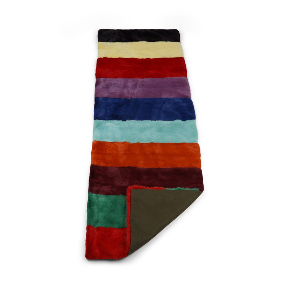 Minkpläd | Baksidan av kashmir | Flerfärgad ljus | 70x230 cm