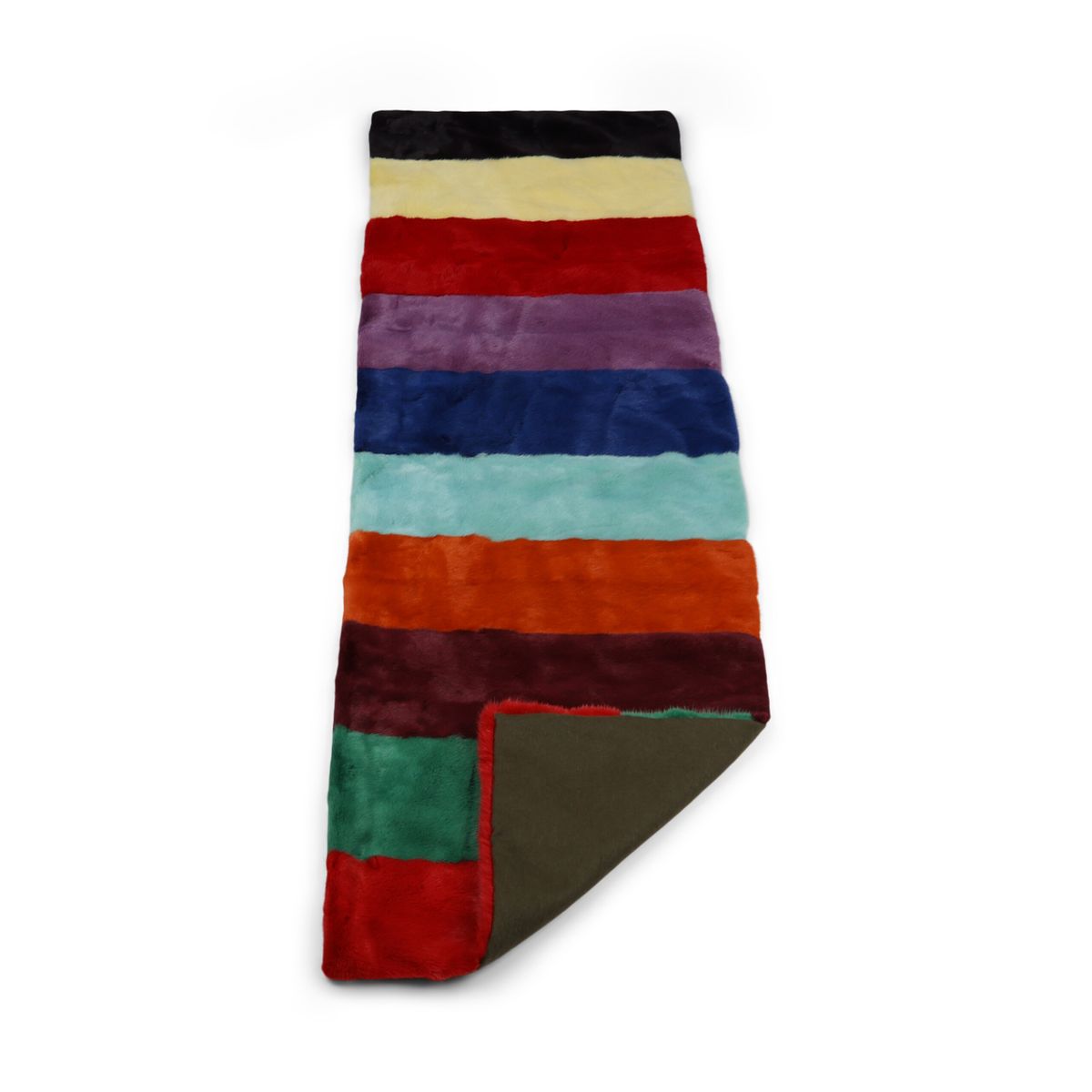 Minkpläd | Baksidan av kashmir | Flerfärgad ljus | 70x230 cm