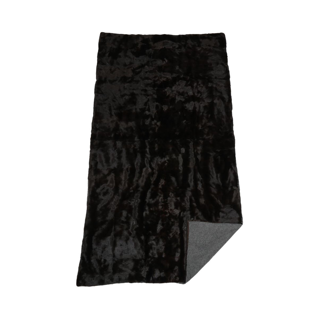 Minkpläd | Baksidan av kashmir | Mörkbrun | 122x222 cm