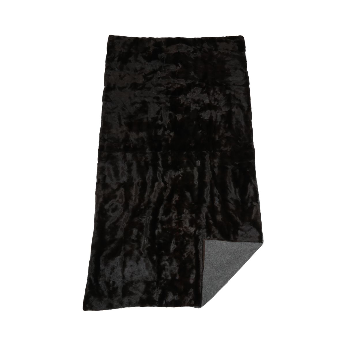 Minkpläd | Baksidan av kashmir | Mörkbrun | 122x222 cm