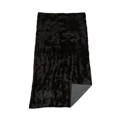 Minkpläd | Baksidan av kashmir | Mörkbrun | 122x222 cm