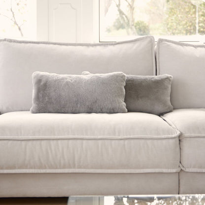 Lammskinnskudde | Mockasin | Dubbelsidig | 28x56 cm