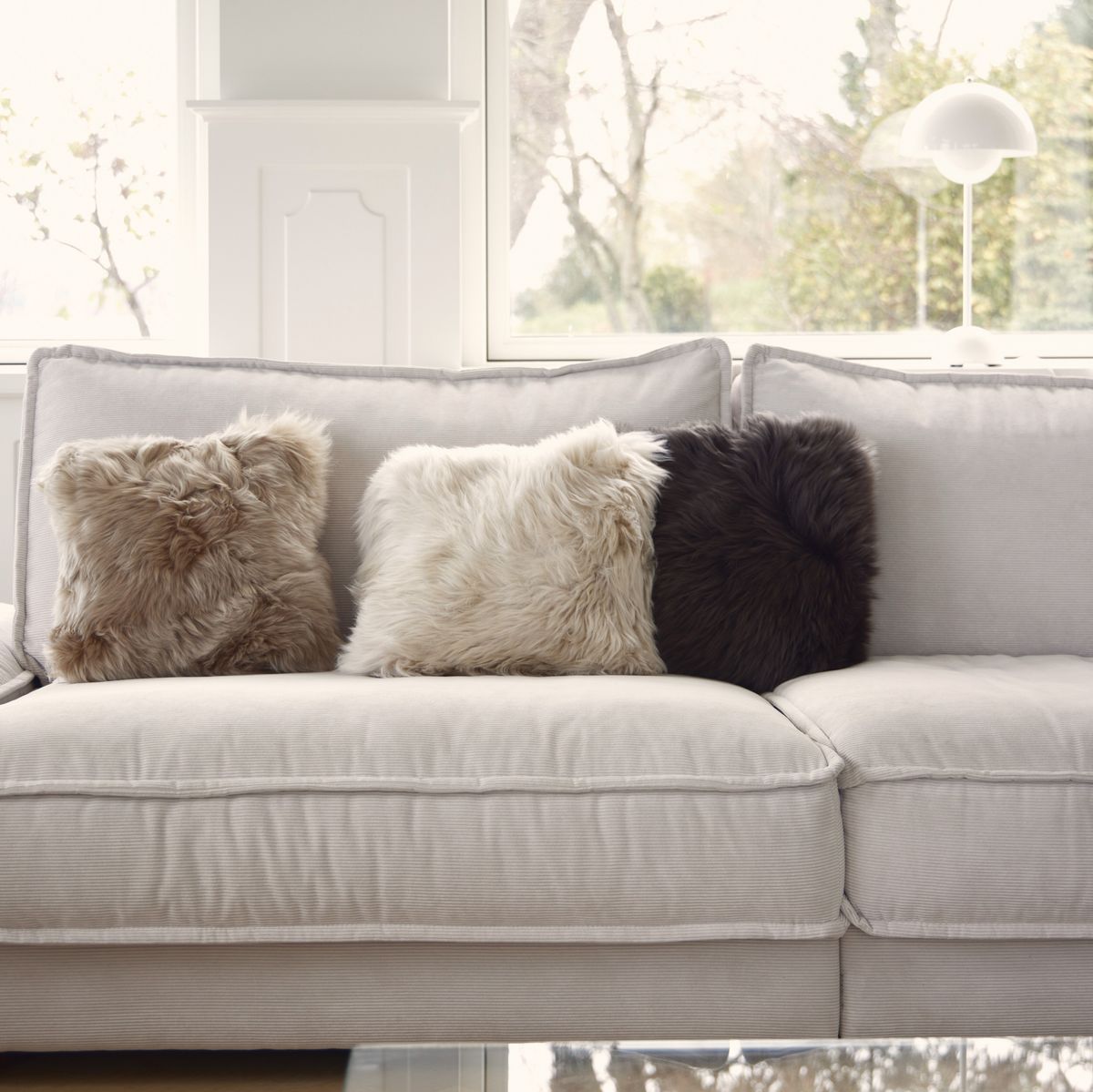 Lammskinnskudde | Långhårig | Nya Zeeland | 35x35 cm