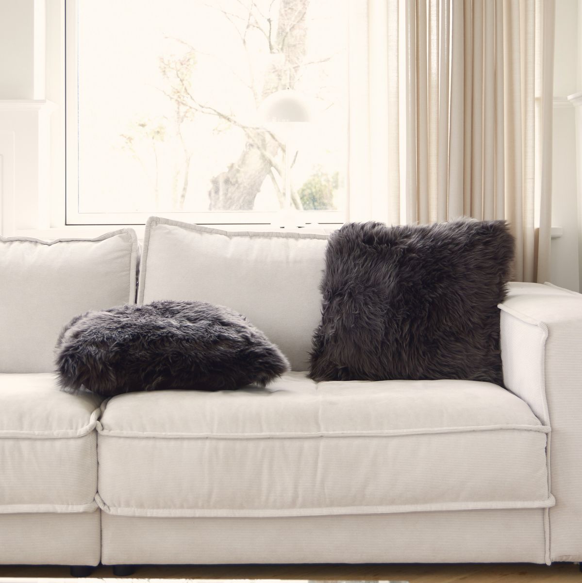 Lammskinnskudde | Långhårig | Nya Zeeland | 50x50 cm