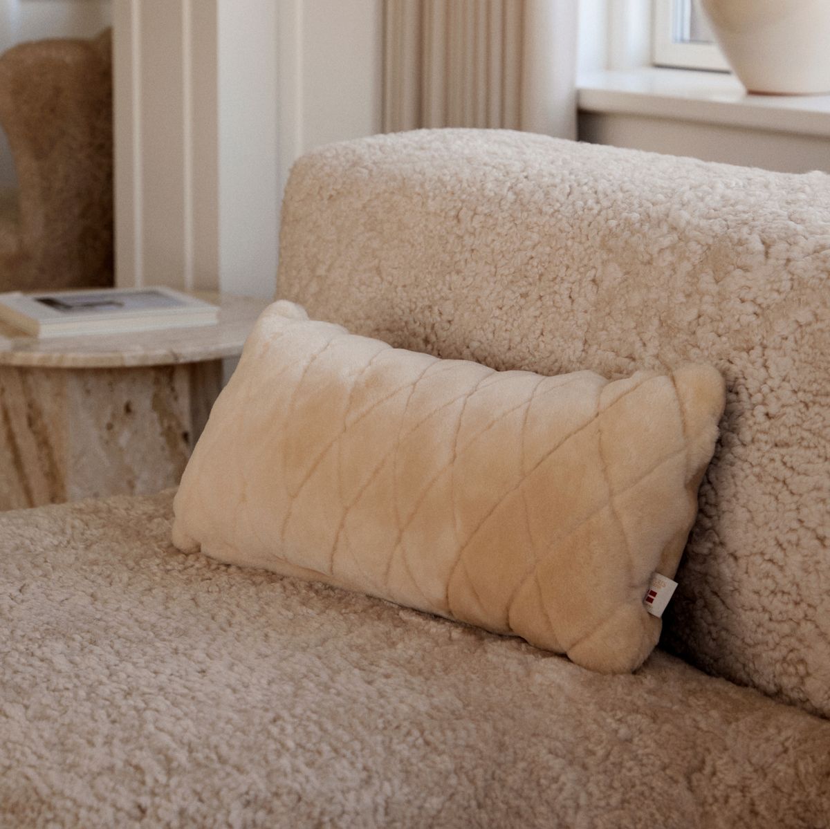 Lövkudde | Mockasin | Dubbelsidig | Nya Zeeland | 28x56 cm