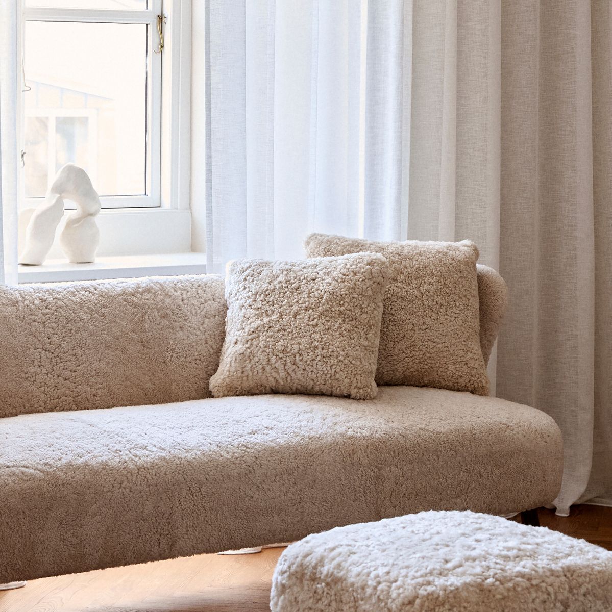 Lammskinnskudde | Korthårig | Nya Zeeland | Dubbelsidig | 40x40 cm