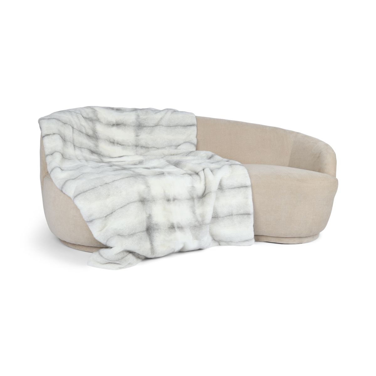 Minkpläd | Kashmir baksida | Safirkorset | 55x220 cm