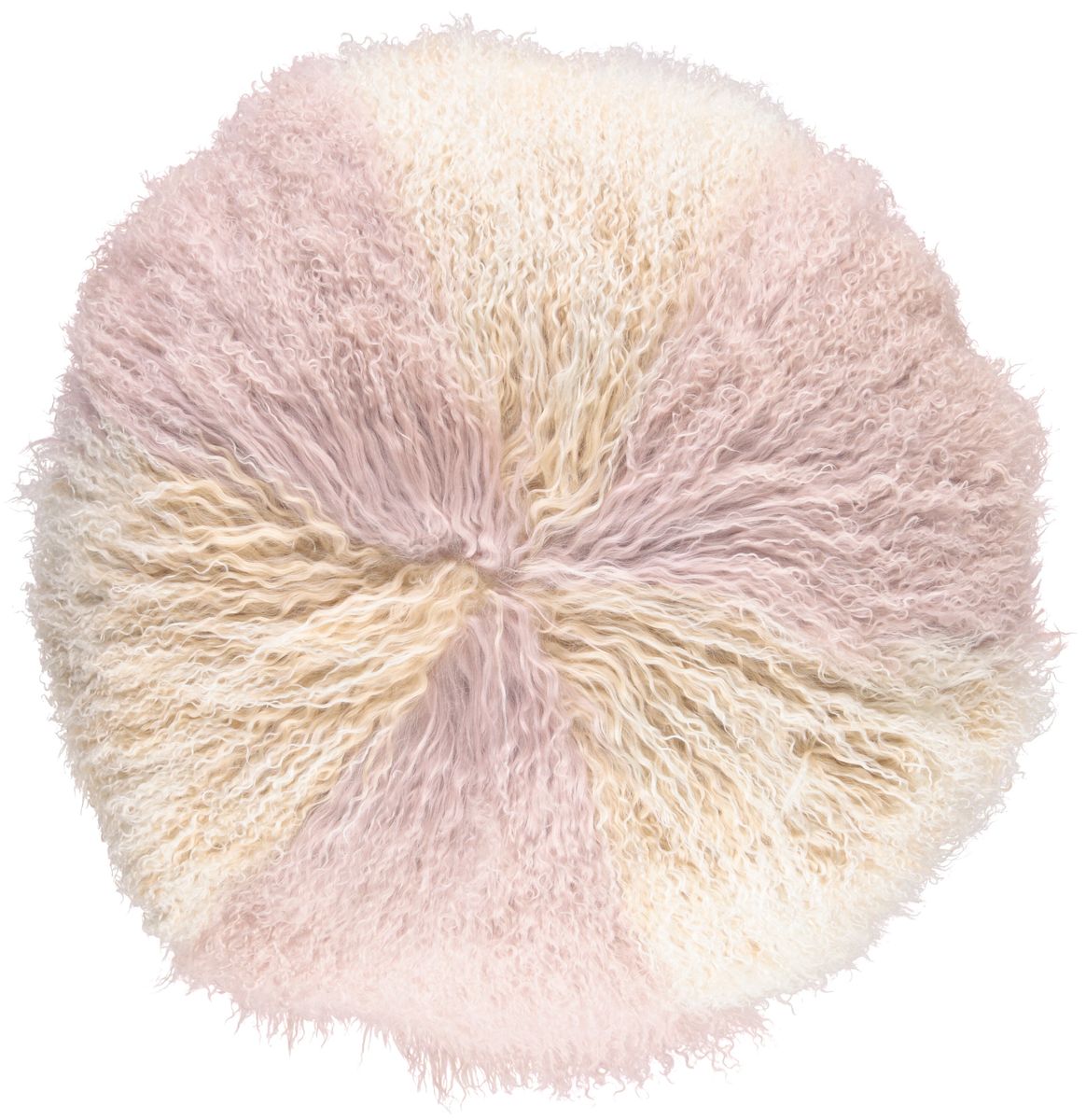 Lammskinnskudde | Lockigt | Tibet | Ø45 cm, Ø62 cm &amp; Ø38 cm