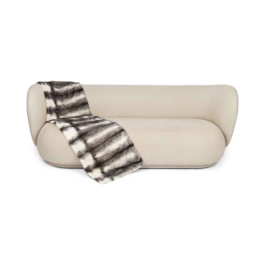 Minkpläd | Baksidan av kashmir | Svarta korset | 50x170 cm