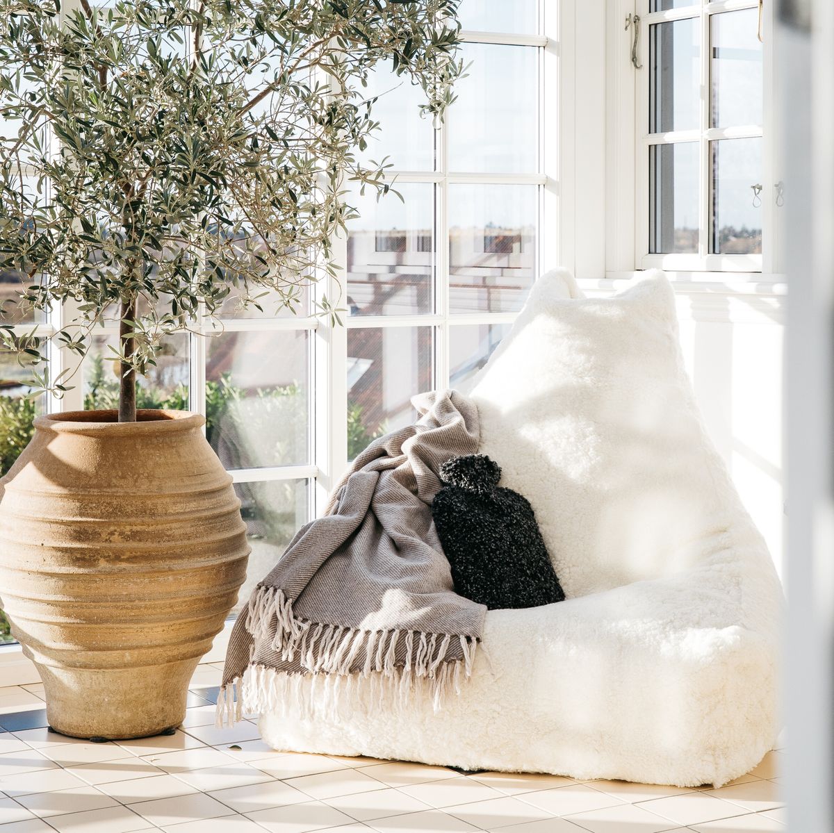 Beanbag stol | Korthårig | Nya Zeeland | 100x100x80 cm