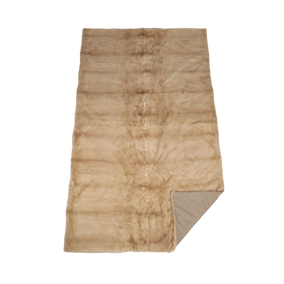 Minkpläd | Baksidan av kashmir | Palomino | 120x220 cm