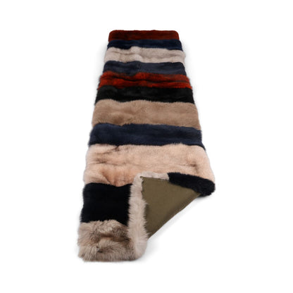 Premium rävpläd | Kashmir baksida | Flerfärgad | 70x260 cm