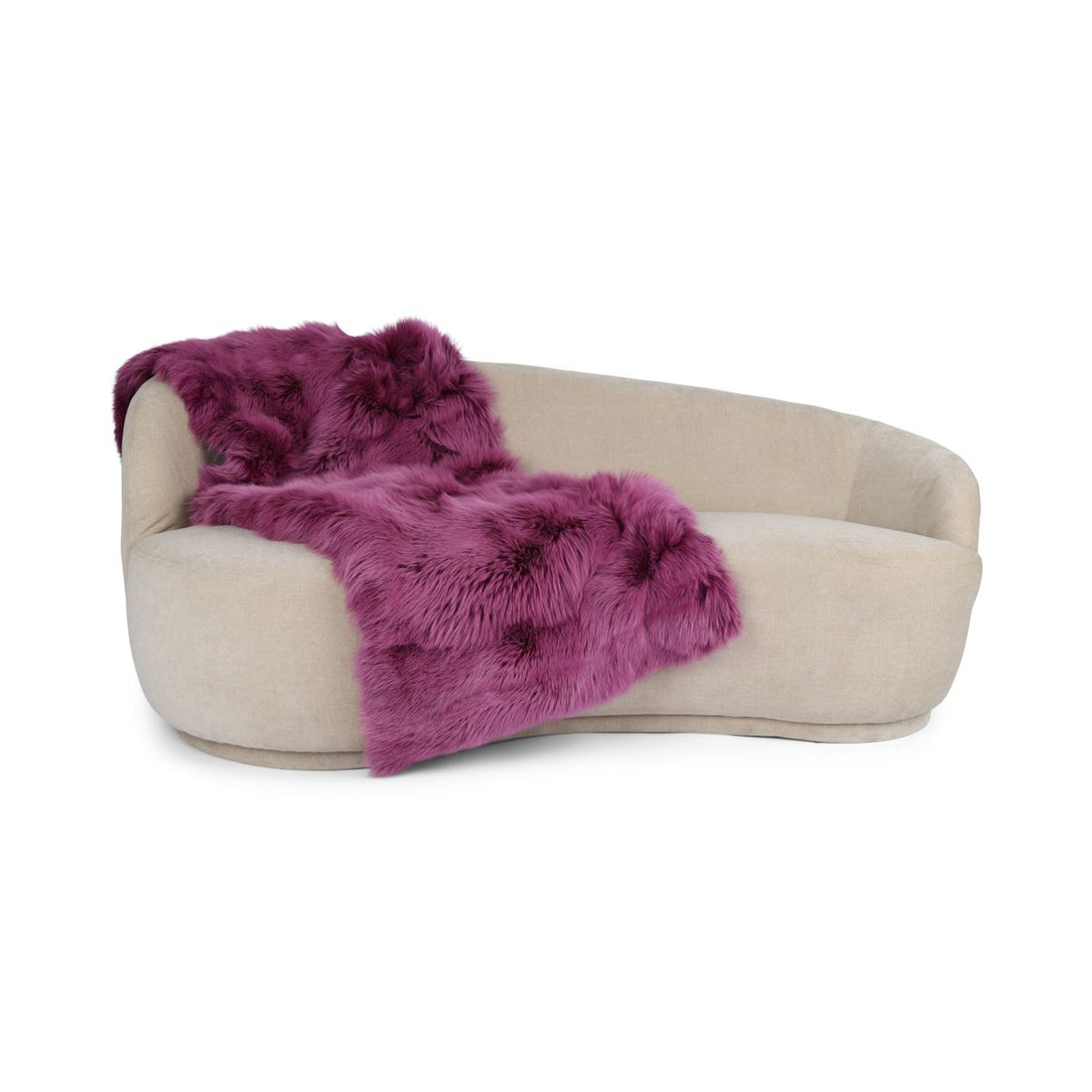 Premiummatta av räv | Baksidan av kashmir | Druva lila | 180x70 cm