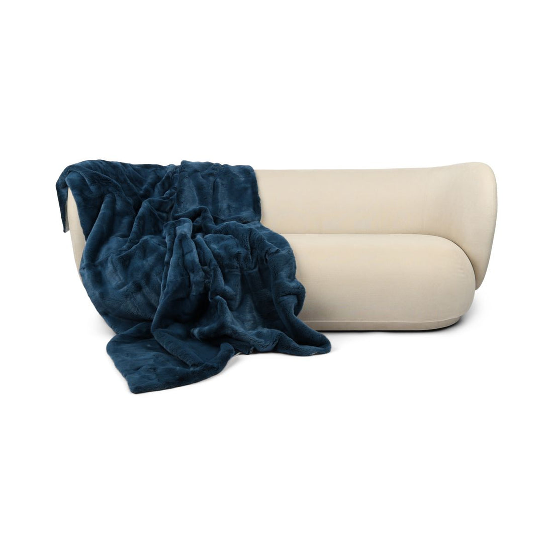 Minkpläd | Baksidan av kashmir | Blå Indigo | 142x202 cm