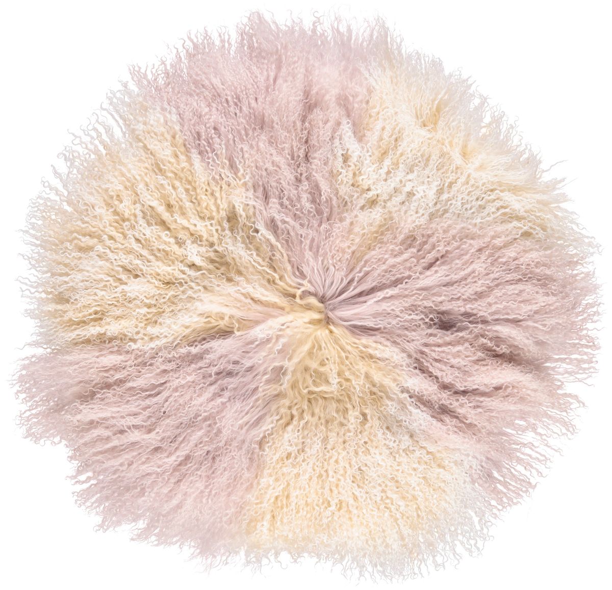 Lammskinnskudde | Lockigt | Tibet | Ø45 cm, Ø62 cm &amp; Ø38 cm