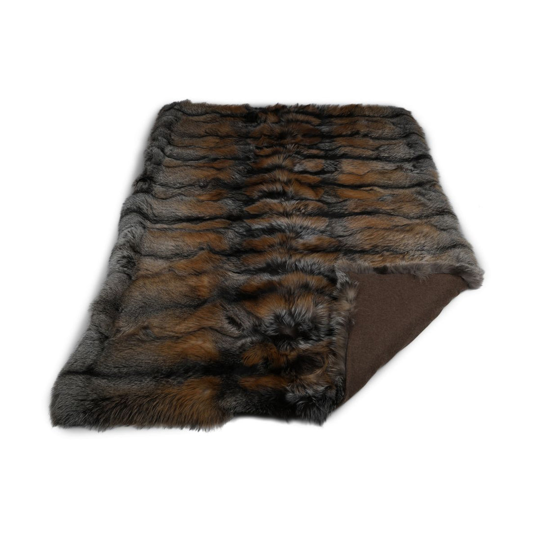 Premiummatta av räv | Baksidan av kashmir | Guldkors | 155x220 cm